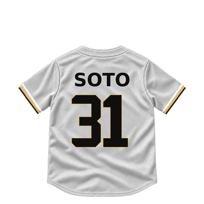 Pittsburgh Pirates jersey keychain — Gregory Soto #31. Exact saved player artwork preview.