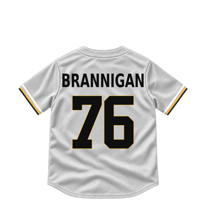 Pittsburgh Pirates jersey keychain — Jack Brannigan #76. Exact saved player artwork preview.