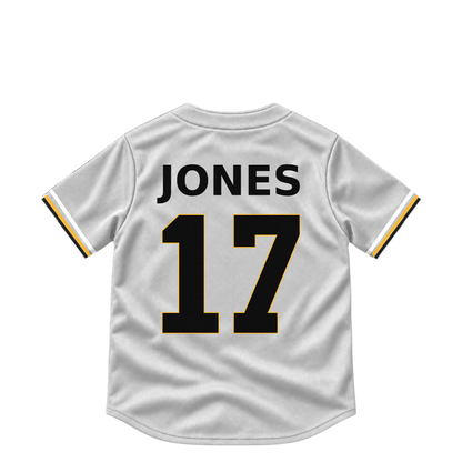 Pittsburgh Pirates jersey keychain — Jared Jones #17. Exact saved player artwork preview.