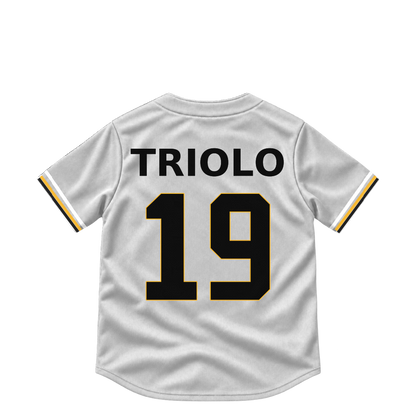 Pittsburgh Pirates jersey keychain — Jared Triolo #19. Exact saved player artwork preview.
