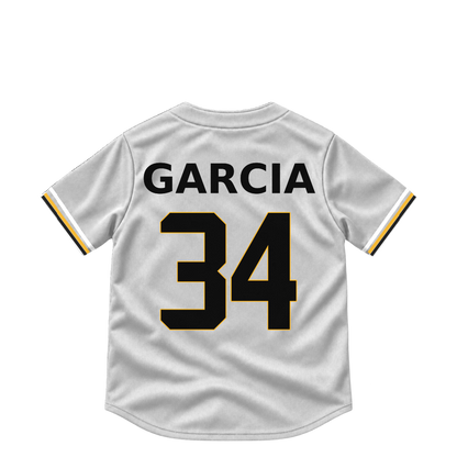 Pittsburgh Pirates jersey keychain — Jhostynxon Garcia #34. Exact saved player artwork preview.