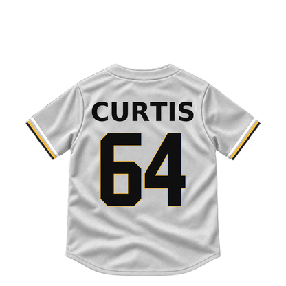 Pittsburgh Pirates jersey keychain — Khristian Curtis #64. Exact saved player artwork preview.