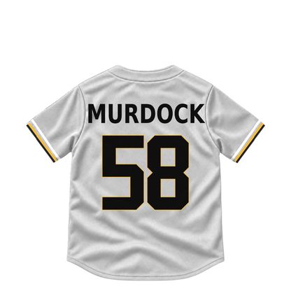 Pittsburgh Pirates jersey keychain — Noah Murdock #58. Exact saved player artwork preview.