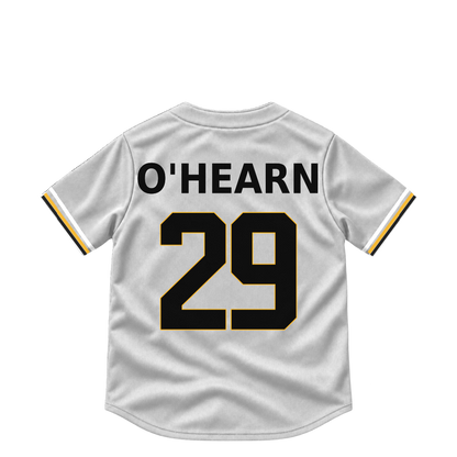 Pittsburgh Pirates jersey keychain — Ryan O'Hearn #29. Exact saved player artwork preview.