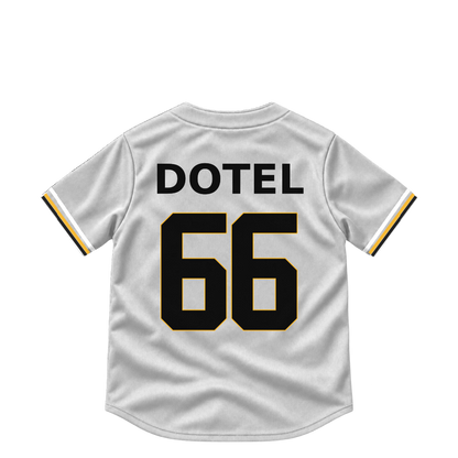 Pittsburgh Pirates jersey keychain — Wilber Dotel #66. Exact saved player artwork preview.