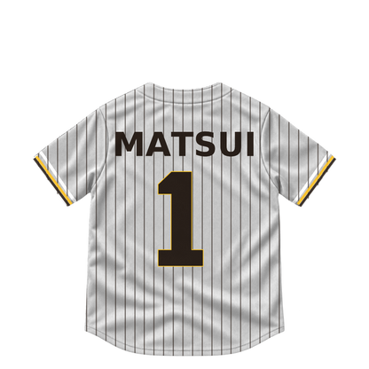 San Diego Padres jersey keychain — Yuki Matsui #1. Exact saved player artwork preview.