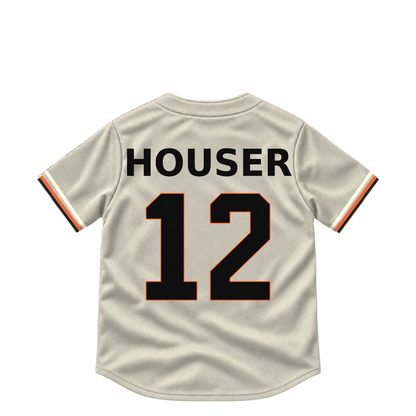 San Francisco Giants jersey keychain — Adrian Houser #12. Exact saved player artwork preview.