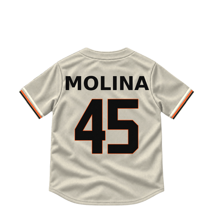 San Francisco Giants jersey keychain — Anthony Molina #45. Exact saved player artwork preview.