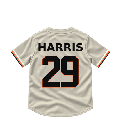 San Francisco Giants jersey keychain — Brett Harris #29. Exact saved player artwork preview.