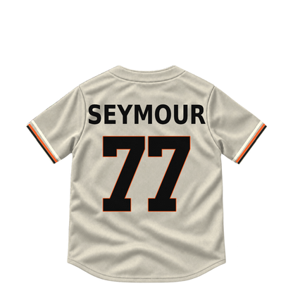 San Francisco Giants jersey keychain — Carson Seymour #77. Exact saved player artwork preview.