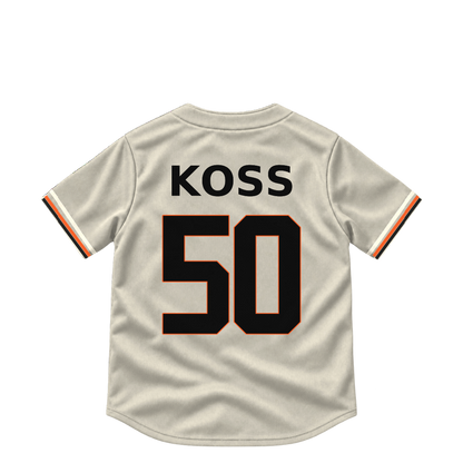 San Francisco Giants jersey keychain — Christian Koss #50. Exact saved player artwork preview.