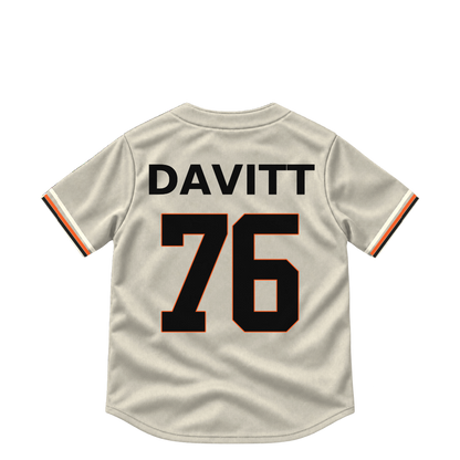 San Francisco Giants jersey keychain — Duncan Davitt #76. Exact saved player artwork preview.