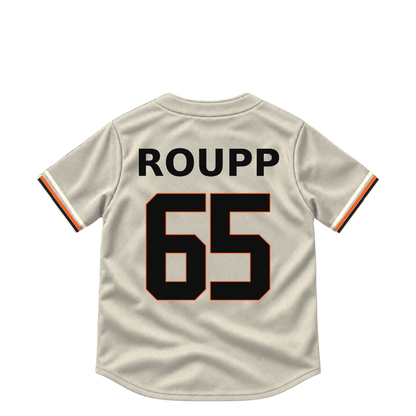 San Francisco Giants jersey keychain — Landen Roupp #65. Exact saved player artwork preview.