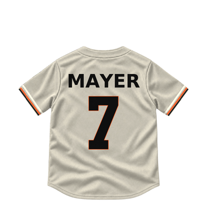 San Francisco Giants jersey keychain — Marcelo Mayer #7. Exact saved player artwork preview.