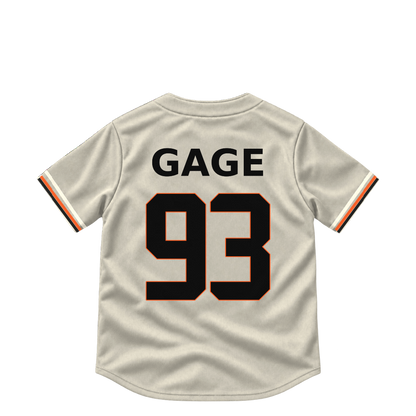 San Francisco Giants jersey keychain — Matt Gage #93. Exact saved player artwork preview.