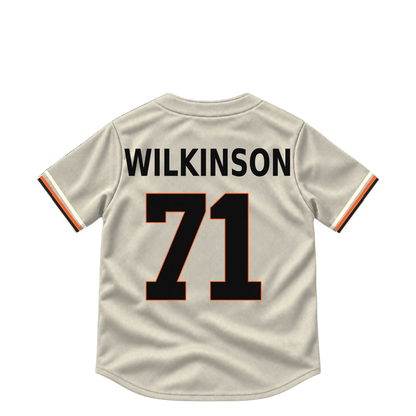 San Francisco Giants jersey keychain — Matt Wilkinson #71. Exact saved player artwork preview.