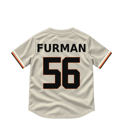 San Francisco Giants jersey keychain — Nate Furman #56. Exact saved player artwork preview.