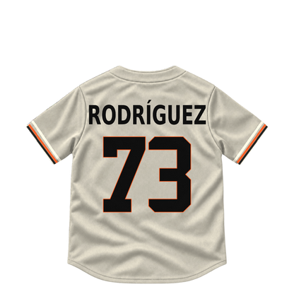 San Francisco Giants jersey keychain — Randy Rodríguez #73. Exact saved player artwork preview.