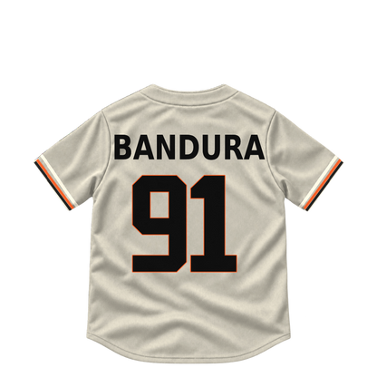 San Francisco Giants jersey keychain — Scott Bandura #91. Exact saved player artwork preview.