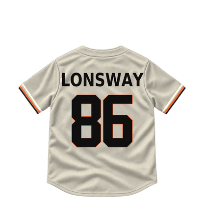 San Francisco Giants jersey keychain — Seth Lonsway #86. Exact saved player artwork preview.