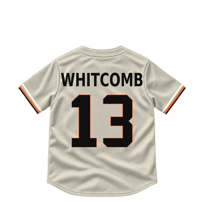 San Francisco Giants jersey keychain — Shay Whitcomb #13. Exact saved player artwork preview.