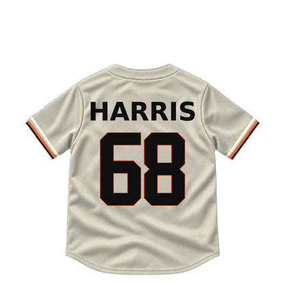 San Francisco Giants jersey keychain — Trent Harris #68. Exact saved player artwork preview.