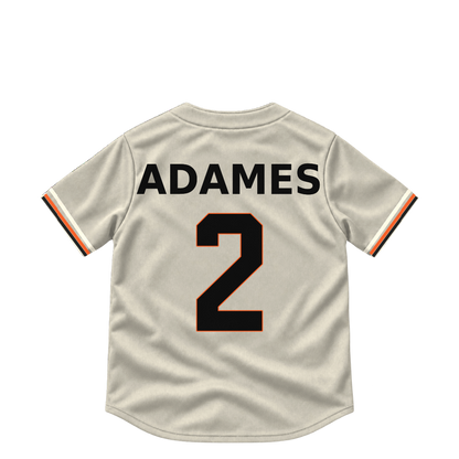 San Francisco Giants jersey keychain — Willy Adames #2. Exact saved player artwork preview.