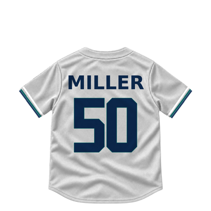 Seattle Mariners jersey keychain — Bryce Miller #50. Exact saved player artwork preview.