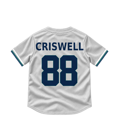 Seattle Mariners jersey keychain — Cooper Criswell #88. Exact saved player artwork preview.