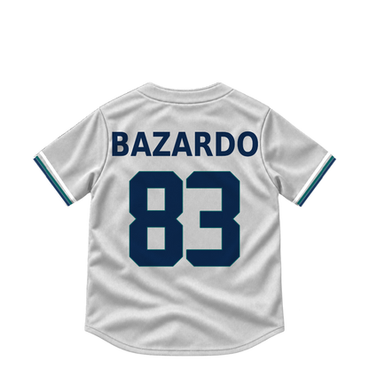 Seattle Mariners jersey keychain — Eduard Bazardo #83. Exact saved player artwork preview.
