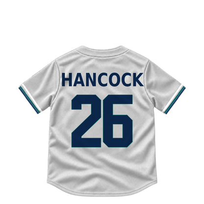 Seattle Mariners jersey keychain — Emerson Hancock #26. Exact saved player artwork preview.