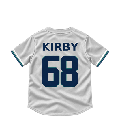 Seattle Mariners jersey keychain — George Kirby #68. Exact saved player artwork preview.