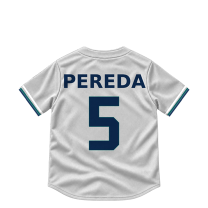 Seattle Mariners jersey keychain — Jhonny Pereda #5. Exact saved player artwork preview.