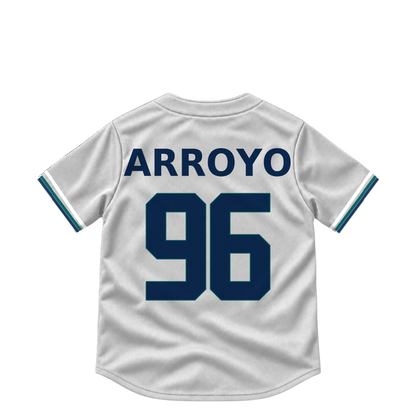Seattle Mariners jersey keychain — Michael Arroyo #96. Exact saved player artwork preview.