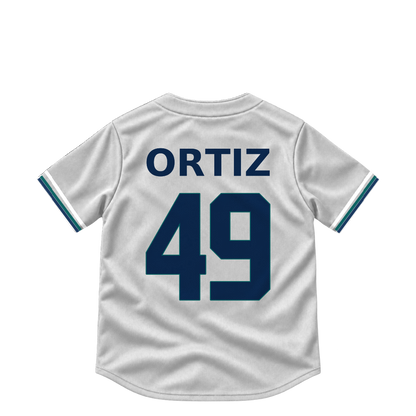 Seattle Mariners jersey keychain — Robinson Ortiz #49. Exact saved player artwork preview.