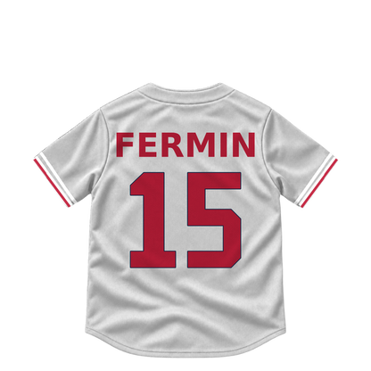 St. Louis Cardinals jersey keychain — Jose Fermin #15. Exact saved player artwork preview.