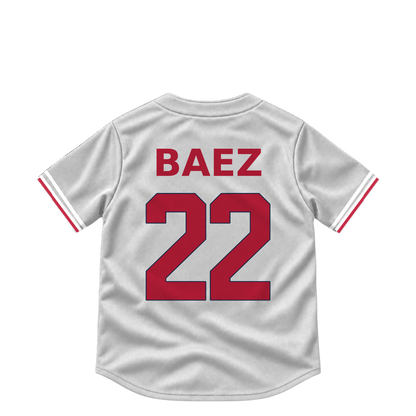 St. Louis Cardinals jersey keychain — Joshua Baez #22. Exact saved player artwork preview.