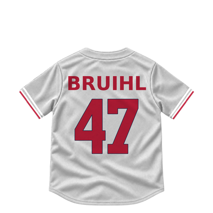 St. Louis Cardinals jersey keychain — Justin Bruihl #47. Exact saved player artwork preview.