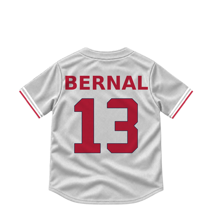 St. Louis Cardinals jersey keychain — Leo Bernal #13. Exact saved player artwork preview.