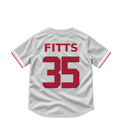 St. Louis Cardinals jersey keychain — Richard Fitts #35. Exact saved player artwork preview.