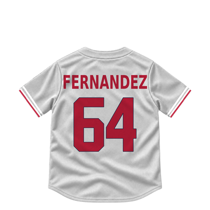 St. Louis Cardinals jersey keychain — Ryan Fernandez #64. Exact saved player artwork preview.