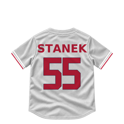 St. Louis Cardinals jersey keychain — Ryne Stanek #55. Exact saved player artwork preview.