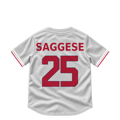 St. Louis Cardinals jersey keychain — Thomas Saggese #25. Exact saved player artwork preview.