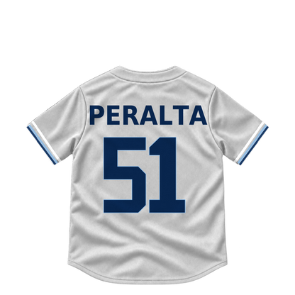 Tampa Bay Rays jersey keychain — Freddy Peralta #51. Exact saved player artwork preview.