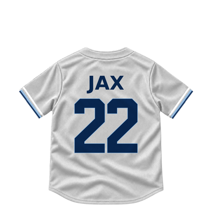 Tampa Bay Rays jersey keychain — Griffin Jax #22. Exact saved player artwork preview.