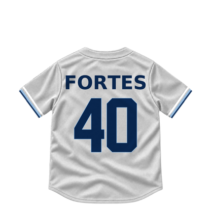 Tampa Bay Rays jersey keychain — Nick Fortes #40. Exact saved player artwork preview.