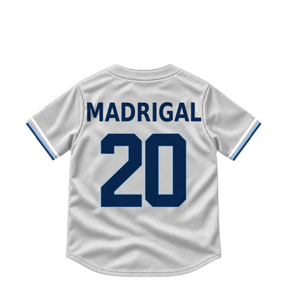 Tampa Bay Rays jersey keychain — Nick Madrigal #20. Exact saved player artwork preview.
