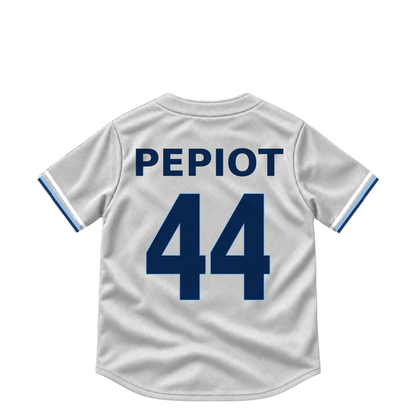 Tampa Bay Rays jersey keychain — Ryan Pepiot #44. Exact saved player artwork preview.
