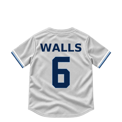 Tampa Bay Rays jersey keychain — Taylor Walls #6. Exact saved player artwork preview.