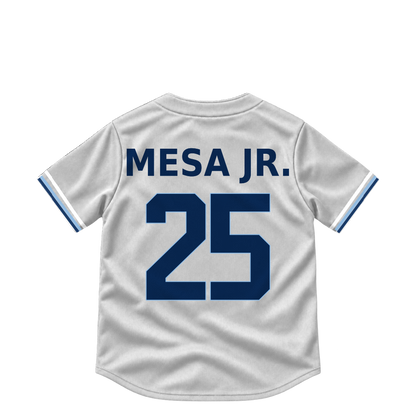 Tampa Bay Rays jersey keychain — Victor Mesa Jr. #25. Exact saved player artwork preview.